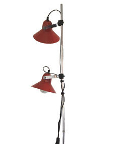 35/ Lampadaire 2 spots rouge