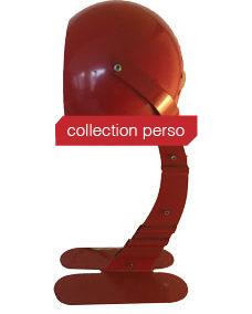57/ lampe globe rouge
