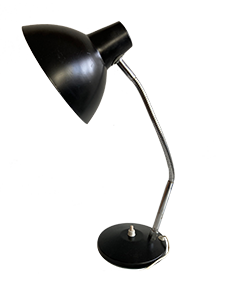 68/ Lampe de bureau noire