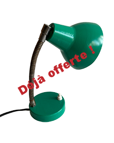 86/ Lampe de chevet turquoise